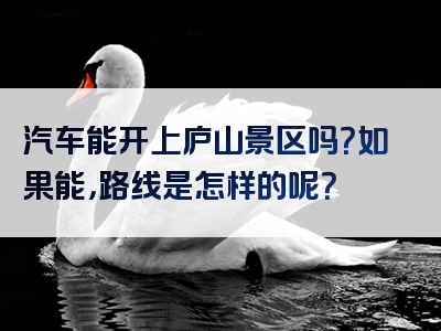 汽车能开上庐山景区吗？如果能，路线是怎样的呢？